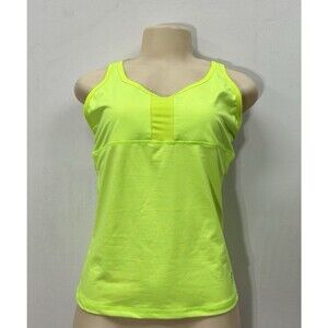 Blue Fish women size L neon sport fitness   cut out back tank top